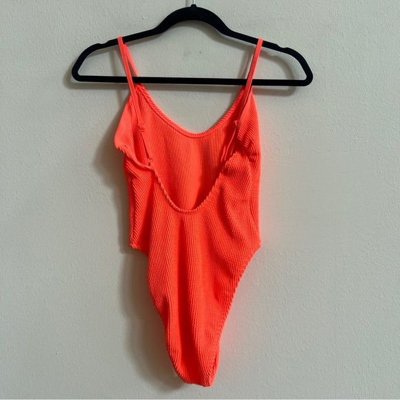Good American Always Fits One-piece Swimsuit 1/2 Orange Neon - Picture 2 of 3